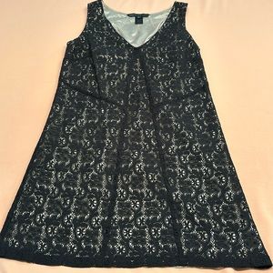 Marc Jacobs Lace Shift Dress. Black